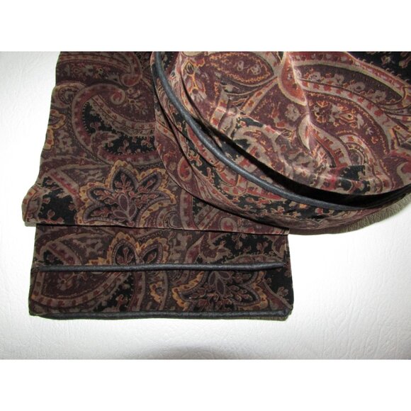 Paisley Velvet Pillbox Hat and Scarf Set - Picture 3 of 16